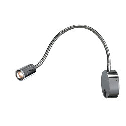 Display-armatuur DIO FLEX PLATE met schakelaar, met flexibele arm IP 20, chroom