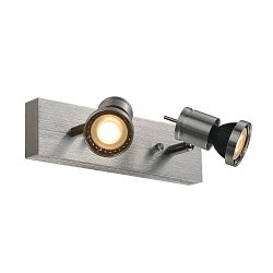 Spot ASTO 2 GU10, aluminium geborsteld