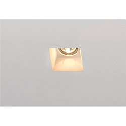 Inbouwarmatuur PLASTRA hoekig GU10, wit max. 35W