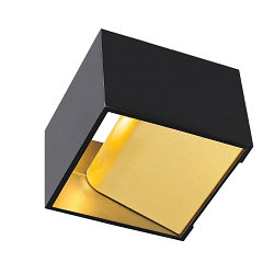 LED Wall luminaire LOGS IN 5W LED 3000K, black/brass