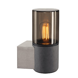 Wandarmatuur LISENNE E27, grijs, rookkleuren