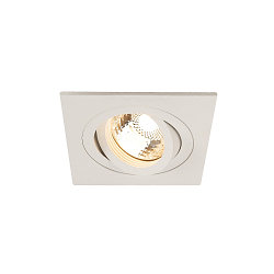 Inbouwarmatuur PIREQ QPAR51 SQUARE DOWNLIGHT draaibaar, roteerbaar GU10 IP20, wit mat dimbaar