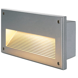Wall recessed luminaire BRICK DOWNUNDER E14 silver grey