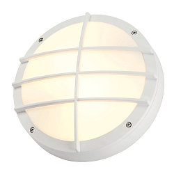 Wandarmatuur voor buitenshuis BULAN GRID rond E27 IP44, wit