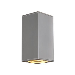 Wall luminaire BIG THEO UP-DOWN OUT ES111, square, GU10, max. 2x75W, silver grey