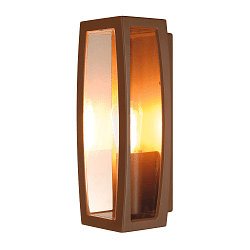 Wandarmatuur voor buitenshuis MERIDIAN BOX 2 E27 IP54, roest