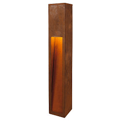 LED Outdoor Floorlamp RUSTY SLOT 80, IP55, height 80cm, 8.6W 3000K 30lm, FeCSi steel rust color