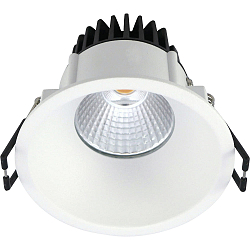 Inbouwarmatuur VELIA rond IP44, wit mat dimbaar 11W 2700K
