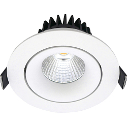 Inbouwarmatuur VELIA TILT rond IP44, wit mat dimbaar 11W 3000K