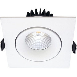 Inbouwarmatuur VELIA TILT vierkant IP44, wit mat  11W 740lm 3000K
