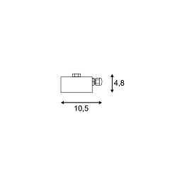 Canopy for SMALL SQUARE LED Spot, square, anthracite
