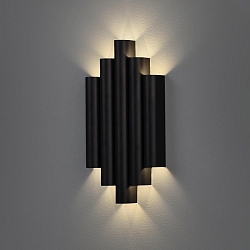 LED wall luminaire ROBIN 16/3814, 10 flames, Up & Down, 21W 3000K 1625lm, black