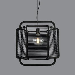 Pendelarmatuur CORDA 50 E27 IP20, zwart 