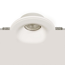 Recessed luminaire GAMMA 3409/12 with funnel cover, GU10 max. 10W (LED), paintable plaster, white