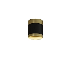 Plafondarmatuur LUX 3989/10 IP20, goud, zwart glanzend