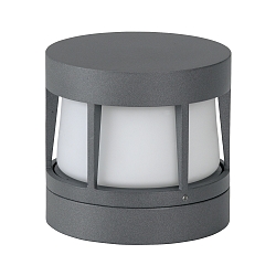 Outdoor LED Wall, Ceiling and Pillar luminaire Type No. 0326, IP54, � 14cm, 10W 3000K 900lm,cast alu, dimmable, anthracite