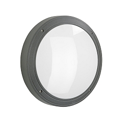 Wandarmatuur voor buitenshuis TYPE NO 6338 IP65, antraciet, opaal dimbaar