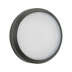 Wandarmatuur voor buitenshuis TYPE NO 6420 rond, slagvast, schakelbaar IP54, antraciet 
