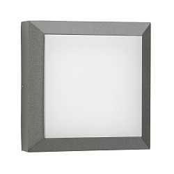Outdoor LED Wall and Ceiling luminaire Type No. 6561, IP54 IK08, 26 x 26cm, 16W 3000K 1600lm,cast alu,dimmable, anthracite