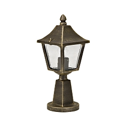 Sokkelarmatuur TYPE NO 0540 hoekig E27 IP44, zwart dimbaar