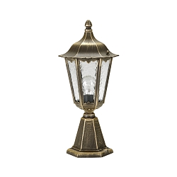 Sokkelarmatuur TYPE NO 0541 hoekig E27 IP23, zwart dimbaar
