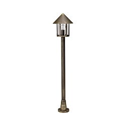Padverlichting TYPE NO 4126 rond E27 IP44, bruin, Messing gesatineerd dimbaar