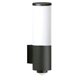 wall luminaire with motion detector E27 IP44, black