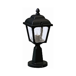 Sokkelarmatuur TYPE NO 0536 hoekig E27 IP44, zwart mat dimbaar