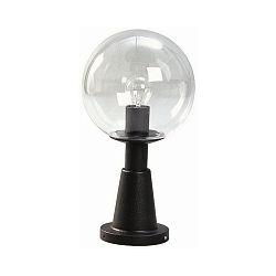 Sokkelarmatuur TYPE NO 0538 rond E27 IP44, zwart mat dimbaar