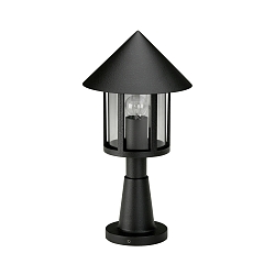 Sokkelarmatuur TYPE NO 0539 rond E27 IP44, zwart mat dimbaar