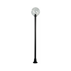Paaltoparmatuur TYPE NO 2054 rond E27 IP44, zwart mat dimbaar