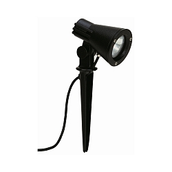Ground spike Spot Type No. 21543, IP54, E27 PAR20 max. 50W, rotatable, pivotable, incl. 250cm connector cable, black