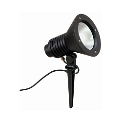Lamp met grondpen TYPE NO 2183 met stekker, instelbaar, onbreekbaar E27 IP54, zwart mat dimbaar