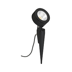 Lamp met grondpen TYPE NO 2390 met stekker, dimbaar, instelbaar IP54, zwart mat dimbaar