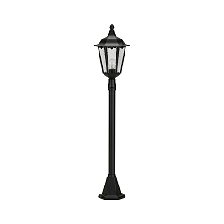 Padverlichting TYPE NO 4142 1-vlams, hoekig E27 IP23, zwart dimbaar