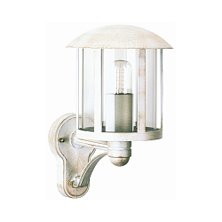 Wandarmatuur voor buitenshuis TYPE NO 1834 up, cilindrisch E27 IP44, goud, wit dimbaar