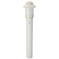 Bollard light Country style Night watchman Type No. 2025 with motion sensor, IP44, 90cm, E27, cast alu / opal, white-gold