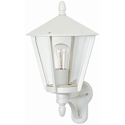 Wandarmatuur voor buitenshuis TYPE NO 1814 up, hoekig E27 IP44, wit mat dimbaar