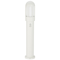 Bollard light Type No. 2015 with motion detector (Type 2002), IP44, height 83.5cm, E27 QA55, cast alu / glass, white matt