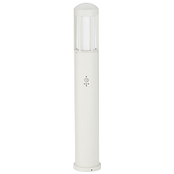 Bollard light Type No. 2221 with motion detector (Type 2209), IP44, 90cm, E27 QA55 max. 57W, cast alu / opal glass, white