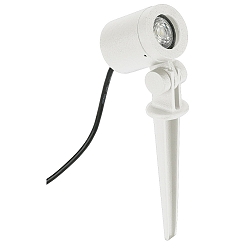 Lamp met grondpen TYPE NO 2197 / 21�-40� met stekker, kantelbaar, onbreekbaar, focusseerbaar GU10 IP54, wit mat