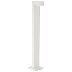 LED Path light Type No. 2228, IP44, height 70cm, 230V AC/DC, 3W 3000K 330lm, cast alu / satined, white matt