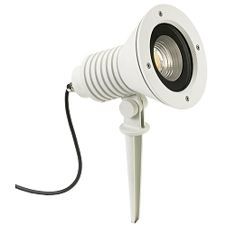 Lamp met grondpen TYPE NO 2383 met stekker, dimbaar, instelbaar IP54, wit mat dimbaar
