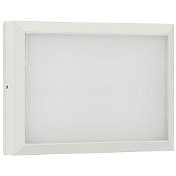 Outdoor LED Wall and Ceiling luminaire Type No. 6403, IP54 IK08, 26 x 19cm, 16W 3000K 1600lm, dimmable, white matt
