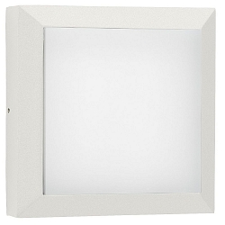 Outdoor LED Wall and Ceiling luminaire Type No. 6562, IP54 IK08, 32 x 32cm, 20W 3000K 2000lm, cast alu, dimmable, white matt
