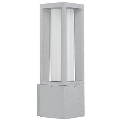 Wandarmatuur voor buitenshuis TYPE NO 0213 up, hoekig E27 IP44, zilver mat dimbaar