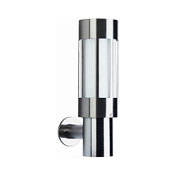 Wandarmatuur voor buitenshuis TYPE NO 0239 cilindrisch E27 IP44, rvs dimbaar