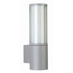 Wandarmatuur voor buitenshuis TYPE NO 0311 cilindrisch E27 IP44, zilver mat