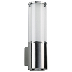 Outdoor Wall luminaire Type No. 0323, IP44, E27 max. 20W (LED), with lower light GU10 PAR16 max. 50W, stainless steel glass