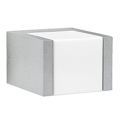Wandarmatuur voor buitenshuis TYPE NO 0332 lang, dimbaar IP54, zilver mat dimbaar
